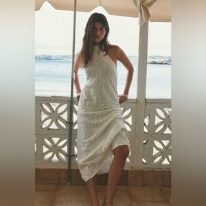 Zara White Halter Dress